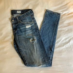 AG Jeans "THE NIKKI" Relaxed Distressed Jean, 25